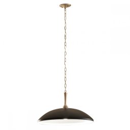 Pendul Delarosa KL-DELAROSA-P-WH, 1xE27, D50,8cm, negru, bronz șampanie