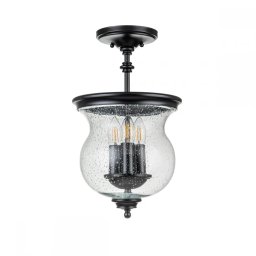 Plafoniera Pickering Lane, neagră, 3xE14, FE-PICKERING-LANE-SF-BLK