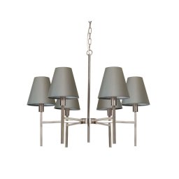 Lustră living Elstead Lucerne, E14, 6x25W, nichel-gri, LUCERNE-6LT