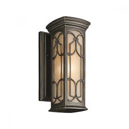 Aplică medie de exterior Kichler Franceasi, H:46cm, L:18cm, bronz, KL-FRANCEASI-M
