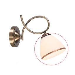 BRILAGI - Pahar de schimb pentru lampă de perete și candelabru FRED E27, Ø 13,5 cm, crem/bronz