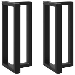Picioare de masa de bar în forma de T, 2 buc., negru, 50x35x(90-91) cm, otel GartenMobel Dekor
