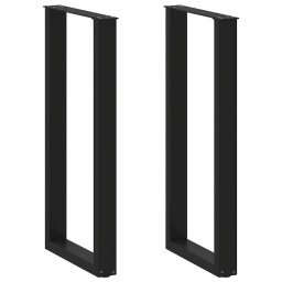 Picioare de masa de bar în forma de U, 2 buc., negru, 40x(100-101) cm, otel GartenMobel Dekor