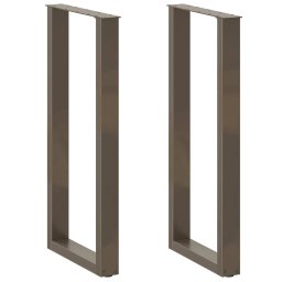 Picioare de masa de bar în forma de U, 2 buc., otel natural, 40 x (100-101) cm GartenMobel Dekor