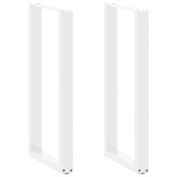 Picioare de masa de bar în forma de U, 2 buc., alb, 50x(100-101) cm, otel GartenMobel Dekor