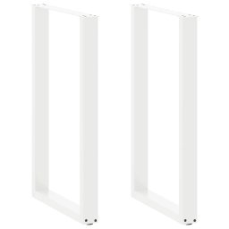 Picioare de masa de bar în forma de U, 2 buc., alb, 60 x (100-101) cm, otel GartenMobel Dekor