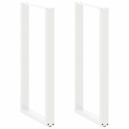 Picioare de masa de bar în forma de U, 2 buc., alb, 60 x (110-111) cm, otel GartenMobel Dekor