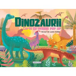 Carte cu imagini pop-up GIRASOL Dinozaurii, 10 pagini, Varsta 3+