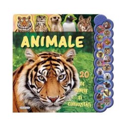 Carte interactiva GIRASOL 20 de sunete si curiozitati - Animale, 20 sunete, Varsta 3+