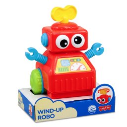 Jucarie interactiva Little Learner Robotel cu cheita (rosu), mecanic, dezvoltare abilitati motorii