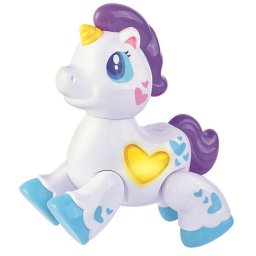 Jucarie interactiva Little Learner Unicorn magic, muzicala, lumini, cu deplasare