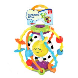 Jucarie senzoriala Little Learner Prima mea mingiuta senzoriala, stimulare tactila, stimulare auditiva, multicolora