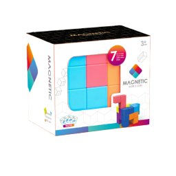 Joc de logica magnetic Bufnitel Cub Soma, 7 piese magnetice, 108 provocari