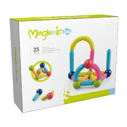 Set de constructie magnetic Bufnitel Forme 3D (25 piese), Jucarie educativa
