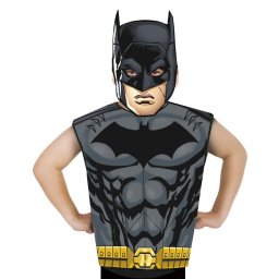 Jucarie Rubies Batman Deluxe Adult Costume, Negru, include top cu maneca lunga, pelerina, masca