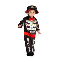 Costum de carnaval Rubies Day of the Dead Skeleton Senorita Costume, Poliester, Negru