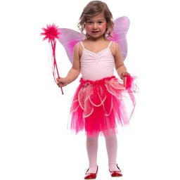 Set costum Rubies Set tutu - Zana, Roz, Fusta din Poliester, Recomandat pentru copii 3+ ani