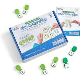 Jucarie Educativa Hand2Mind Clipsuri senzoriale - Invata numerele, 38 piese, numere si simboluri matematice