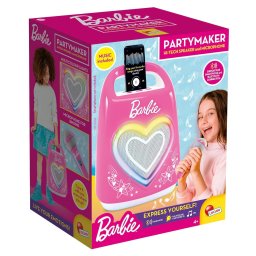 Jucarie muzicala LISCIANI Set petrecere Barbie - Microfon & boxa, Bluetooth, Iluminare LED