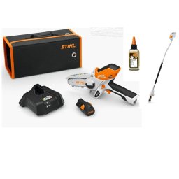 PROMO Set Motoferastrau cu acumulatori GTA 26 STIHL cu tija prelungire si BONUS ULEI LANT 50ml