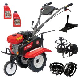 Pachetul Camarad - Motocultor RO75R, 7 CP, Plug arat, Roti metalice, 2L ulei
