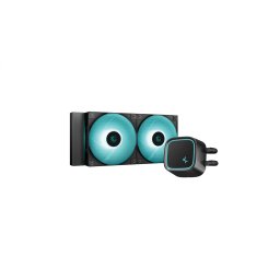 Cooler Deepcool LE500 MARRS, compatibil skt. Intel si AMD, racire cu lichid, ventilator 120 mm x 2, 2250 rpm, iluminat verde, R-LE500-BKLNMG-G-1 (timbru verde 2.00 lei)