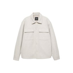 Pull&Bear Geacă de primăvară-toamnă alb murdar