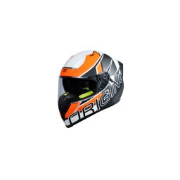 Casca moto integrala cu ochelari, Origine Strada Competition Medium, culoare potocaliu alb, marime XL