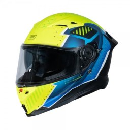 Casca moto integrala cu ochelari, Origine Force Bunker, marime XL, culaore galben albastru negru mat, ECE22.06