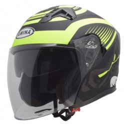 Casca moto semi-integrala Jk528, culoare negru galben mat, marime S