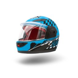 Casca moto copii integrala, marime YM, culoare negru albastru