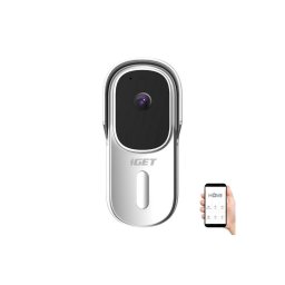 Sonerie video cu senzor de mișcare, Full HD 1080p, acumulator 5200 mAh, IP65, Wi-Fi, Tuya, alb