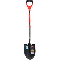 Harlet, cazma, ascutit, cu margini zimtate, coada fibra de sticla, 22x30x115 cm, Strend Pro Premium RedShark