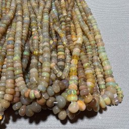 Sirag opal de foc rondele, 4-5mm, 40cm