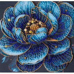 Set broderie cu margele cusute, Inflorire regala, 20x20 cm