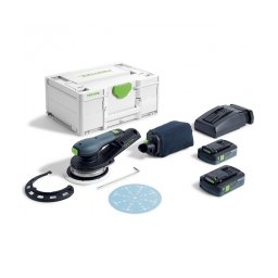 Festool - ETSC 2 150 4,0 I-Plus - Slefuitor cu excentric cu 2 acumulatori, Li-Ion, 18 V, 4 Ah, 150 mm, valiza speciala