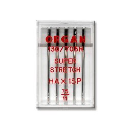 Set 5 sau 10 ace Organ Super Stretch, cu finete acului intre 65-90, sistem ac 130/705H