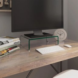 Stativ TV/monitor, sticla transparenta, 40x25x11 cm GartenMobel Dekor