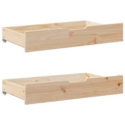 Sertare de pat cu roti, 2 buc., 90x55x16 cm, lemn masiv de pin GartenMobel Dekor