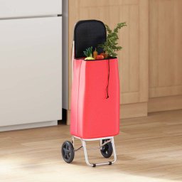 Carucior de cumparaturi Rosu 35 x 28 x 92 cm Tafeta Oxford GartenMobel Dekor