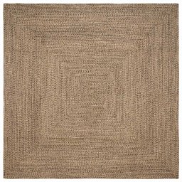 Covor Basketweave Natural si negru 200 x 200 cm Iuta GartenMobel Dekor