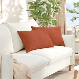 Perne pentru canapea 2 pcs Rosu portocalie 60 x 40 cm GartenMobel Dekor