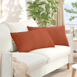 Perne pentru canapea 2 pcs Rosu portocalie 80 x 40 cm GartenMobel Dekor