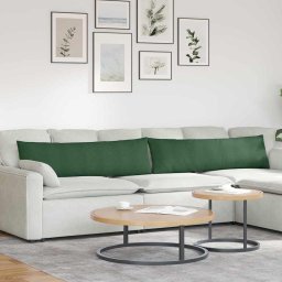 Perne pentru canapea 2 pcs Verde închis 145 x 40 cm GartenMobel Dekor