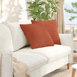Perne pentru canapea 2 pcs Rosu portocalie 50 x 50 cm GartenMobel Dekor