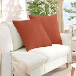 Perne pentru canapea 2 pcs Rosu portocalie 60 x 60 cm GartenMobel Dekor