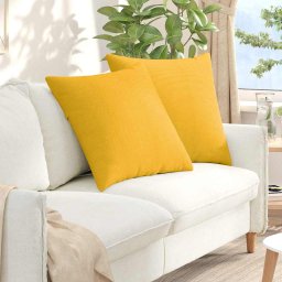 Perne pentru canapea 2 pcs Galben Deschis 80 x 80 cm GartenMobel Dekor
