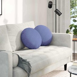Perne de Sezut 2 pcs Albastru Jeans Ø40 x 13 cm tesatura GartenMobel Dekor