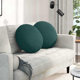 Perne de Sezut 2 pcs Verde închis Ø50 x 19 cm tesatura GartenMobel Dekor