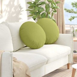 Perne de Sezut 2 pcs Verde deschis Ø50 x 19 cm tesatura GartenMobel Dekor